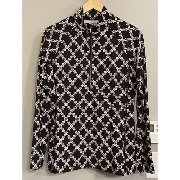 Crown & Ivy Top Performance Mock Neck Half Zip Active Pullover Thumbholes Size S - Picture 1 of 8